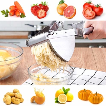 TOPHOME Kartoffelpresse aus Edelstahl für Babynahrung, Obst, Orange, Zitrone, Gemüse, Kartoffeln, cremig - 3